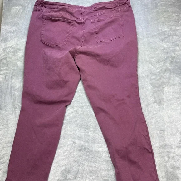 Ava & Viv Pants Womens 24W Purple Stretch Casual Comfort Straight Leg Denim - Picture 2 of 6